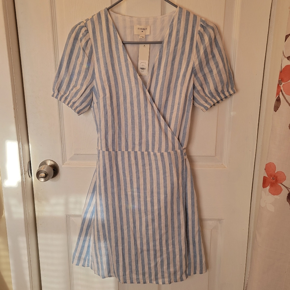Stripe Wrap Dress